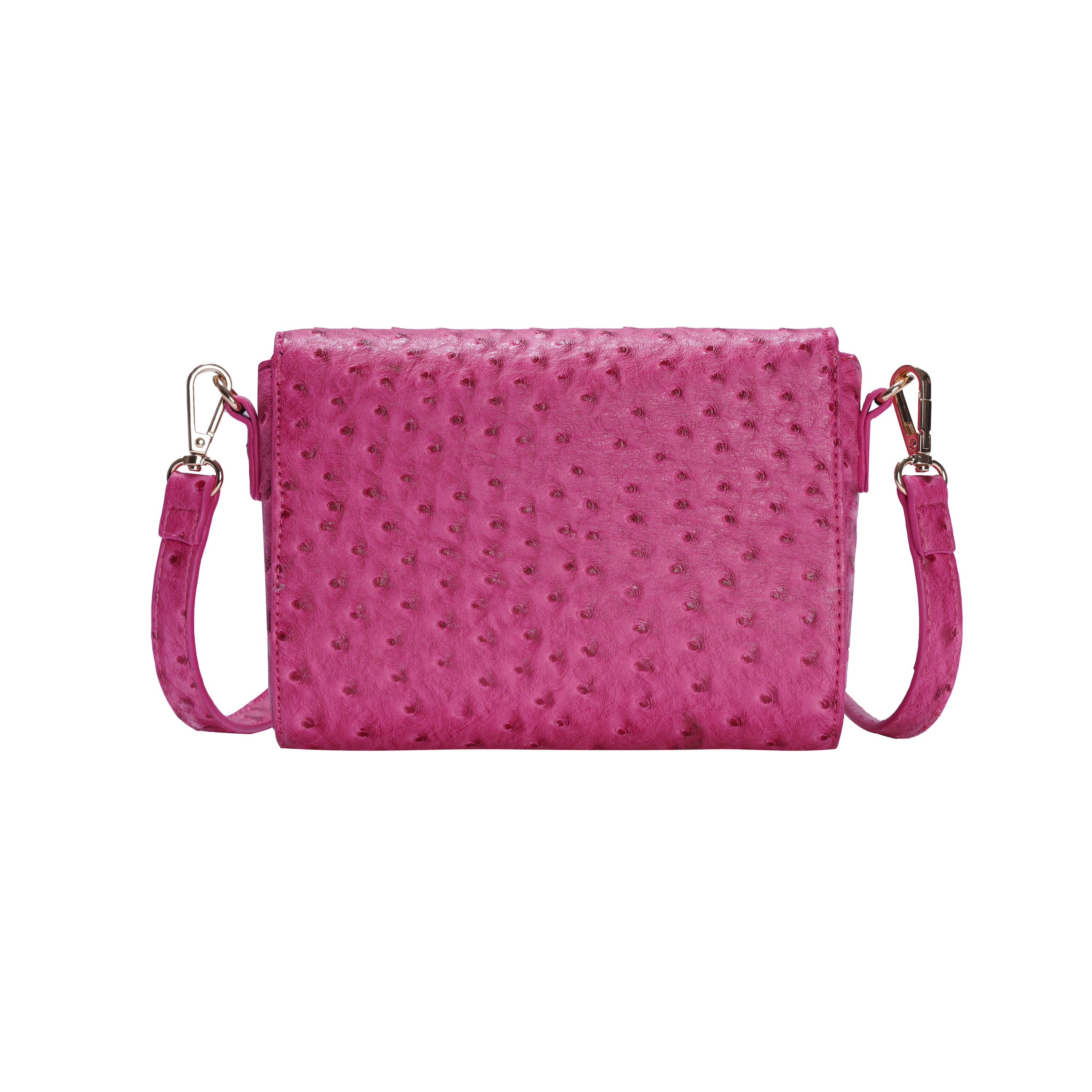 Mini Clutch with Crossbody Strap in Pink