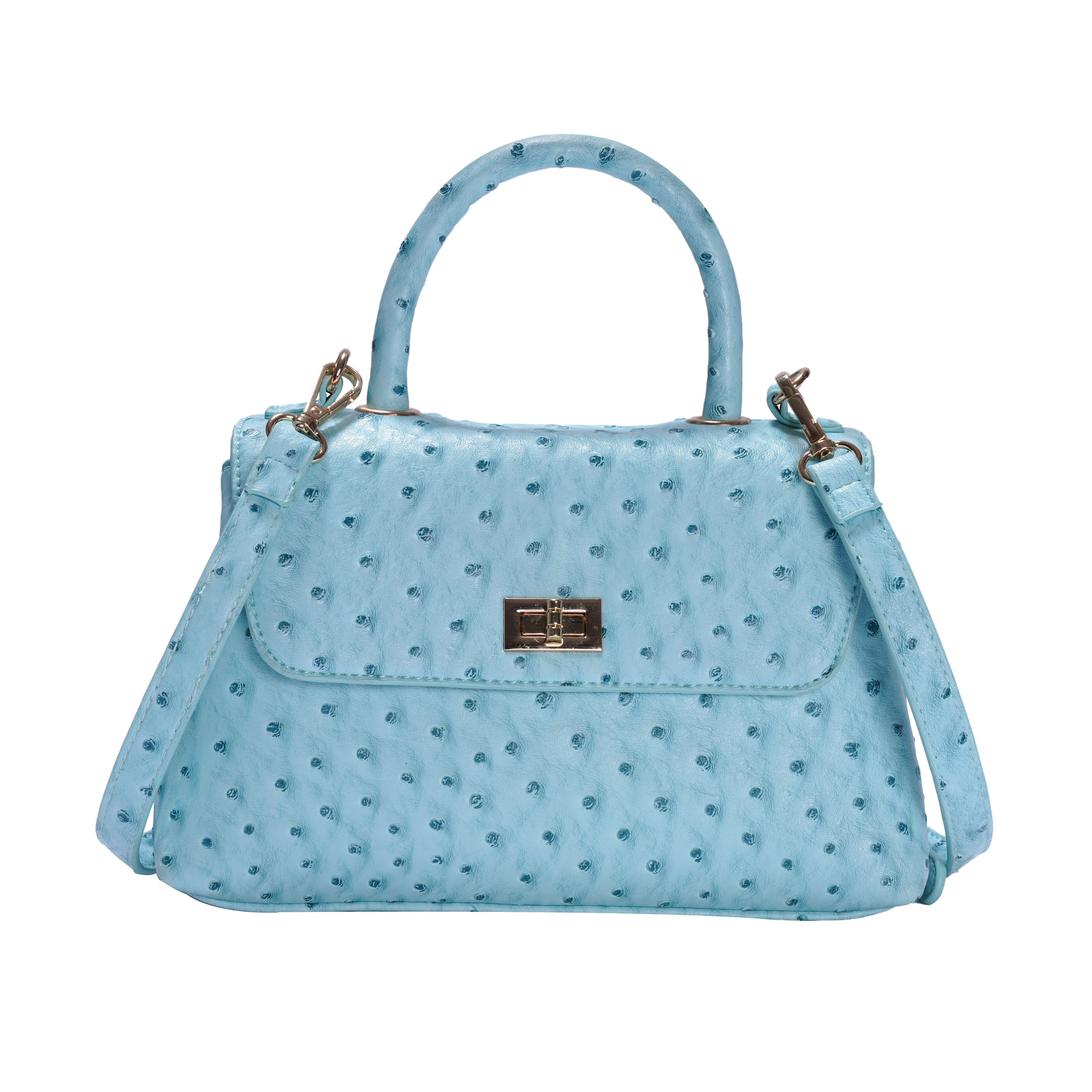 Classic Flap Bag with Handle in Blue