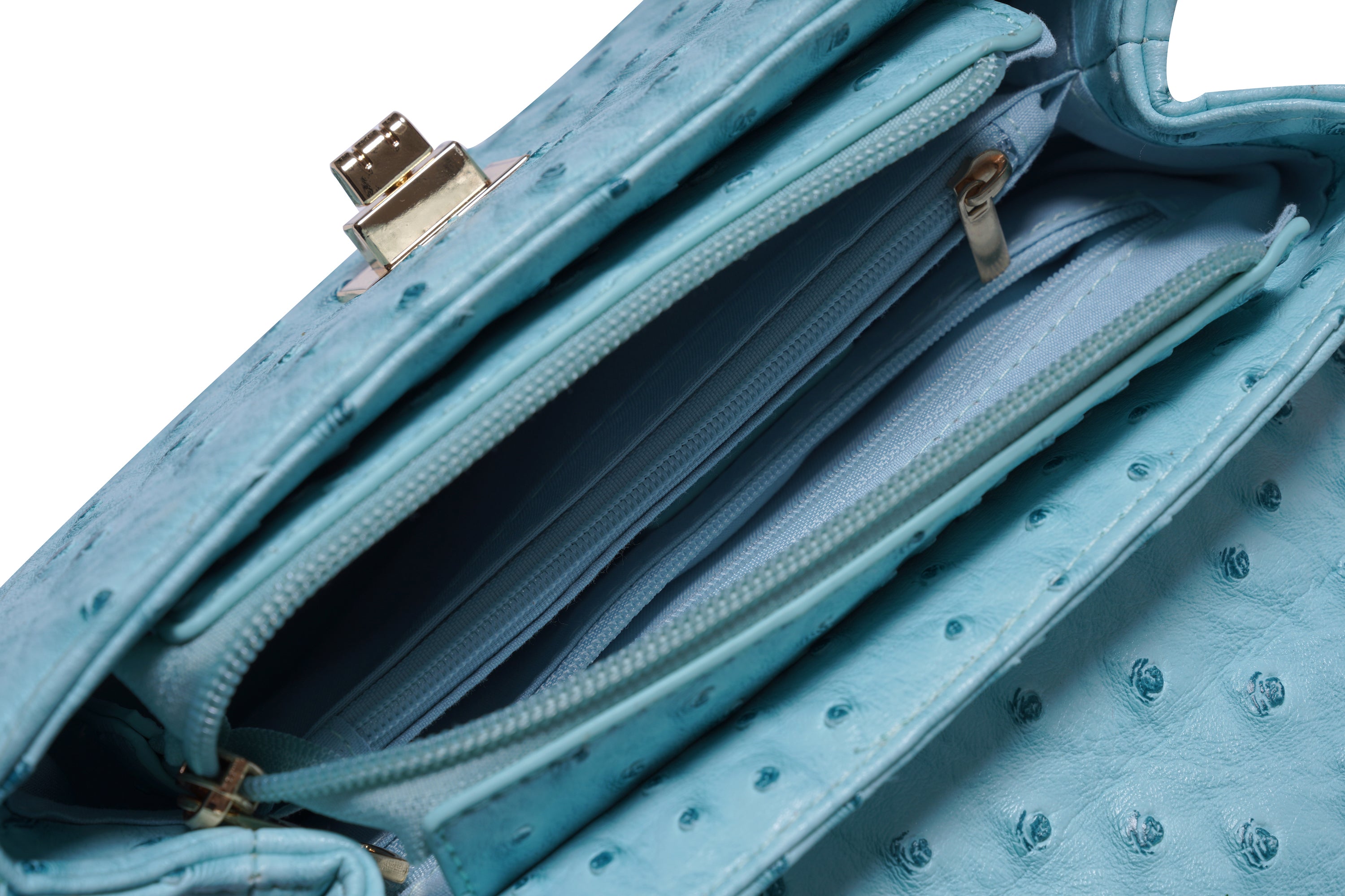 حقيبة كلاسيكية بمقبض - باللون الازرق