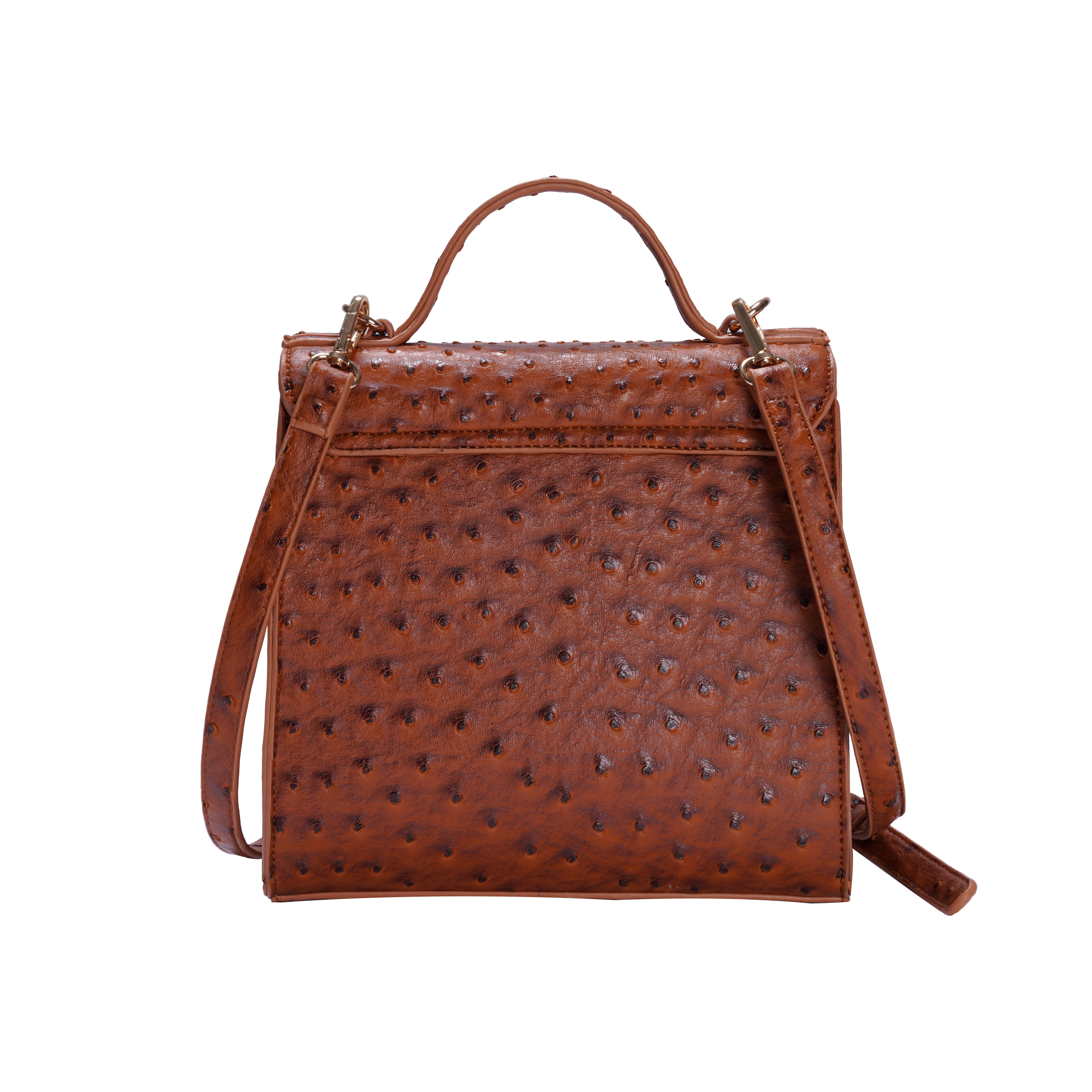 Square Crossbody Messenger Bag in Brown