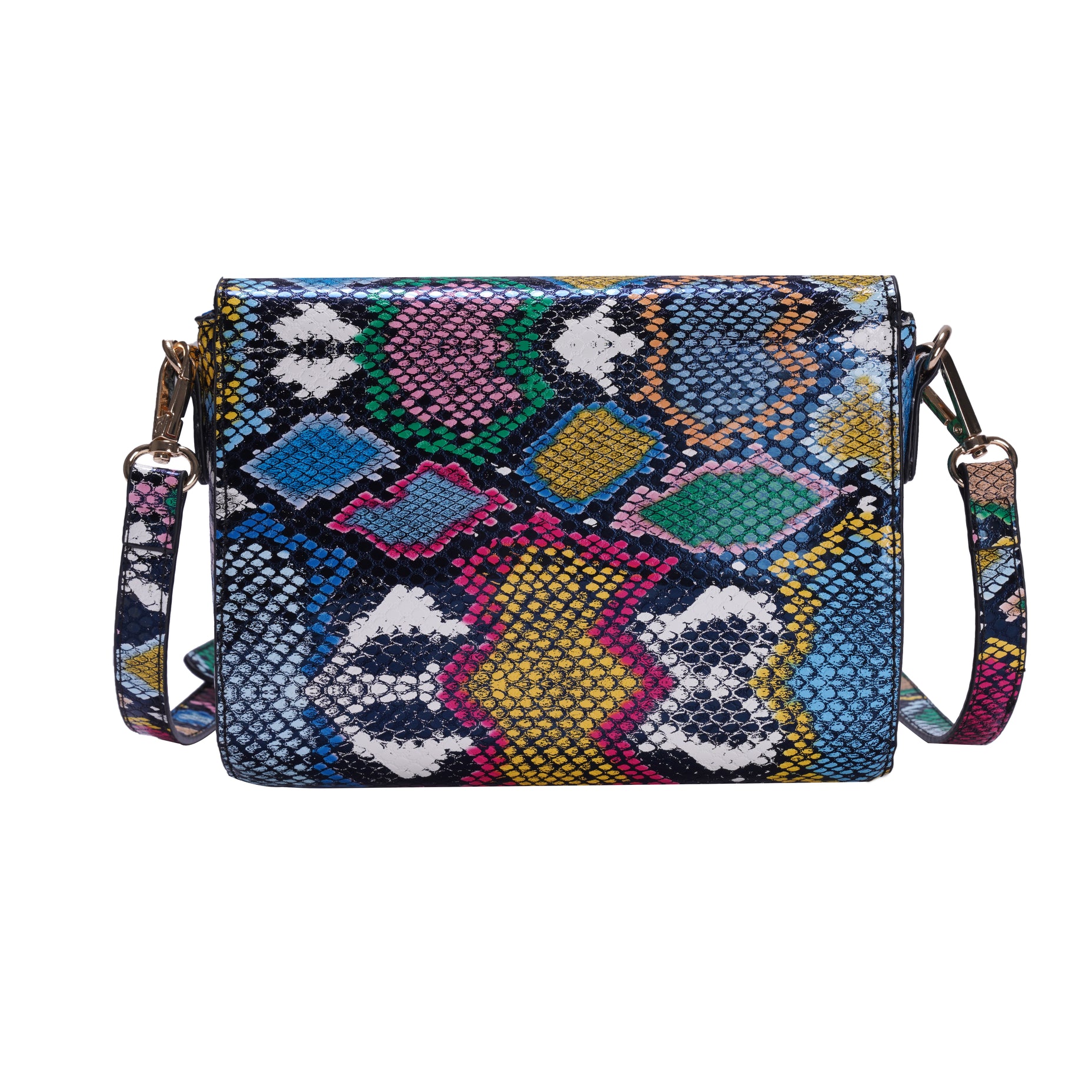 Mini Clutch with Crossbody Strap in Multicolor