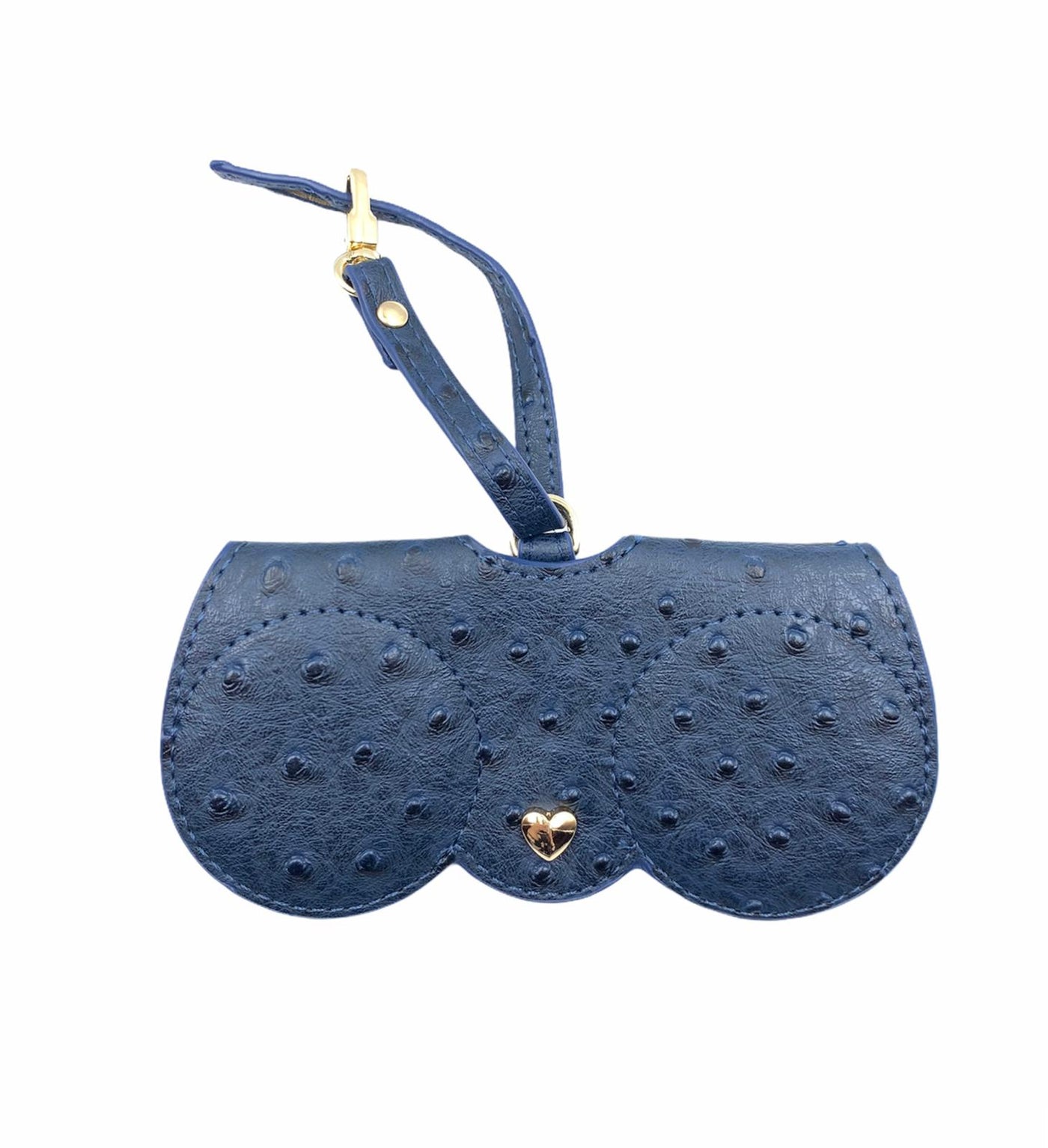 Navy Blue Ostrich Sunglasses holder